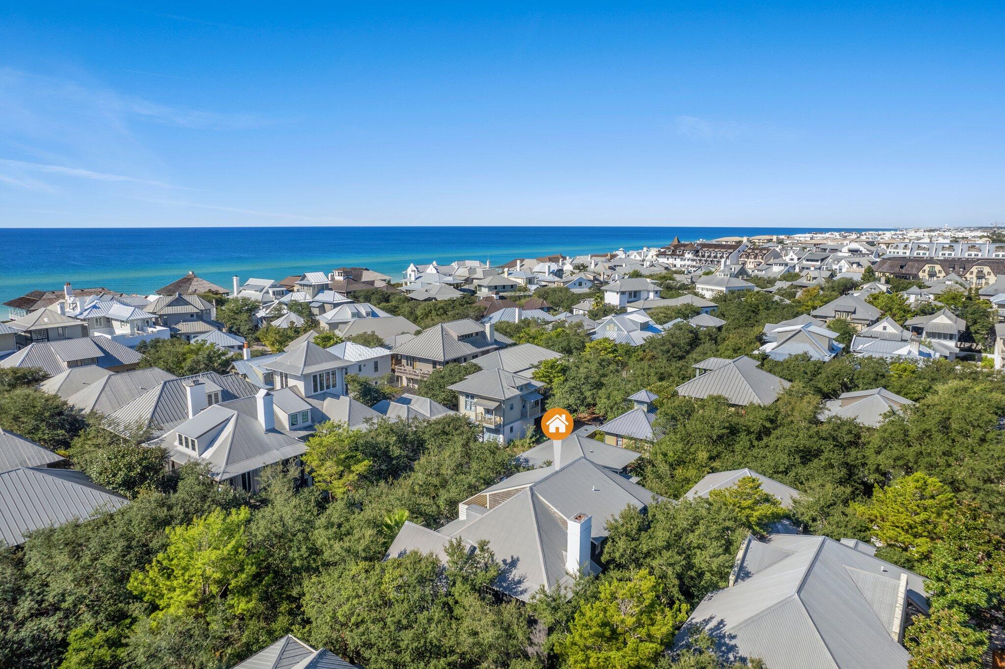 101 Round Road Rosemary Beach, FL 32461 - Photo 46 of 46 an aerial view of a house with a ocean view