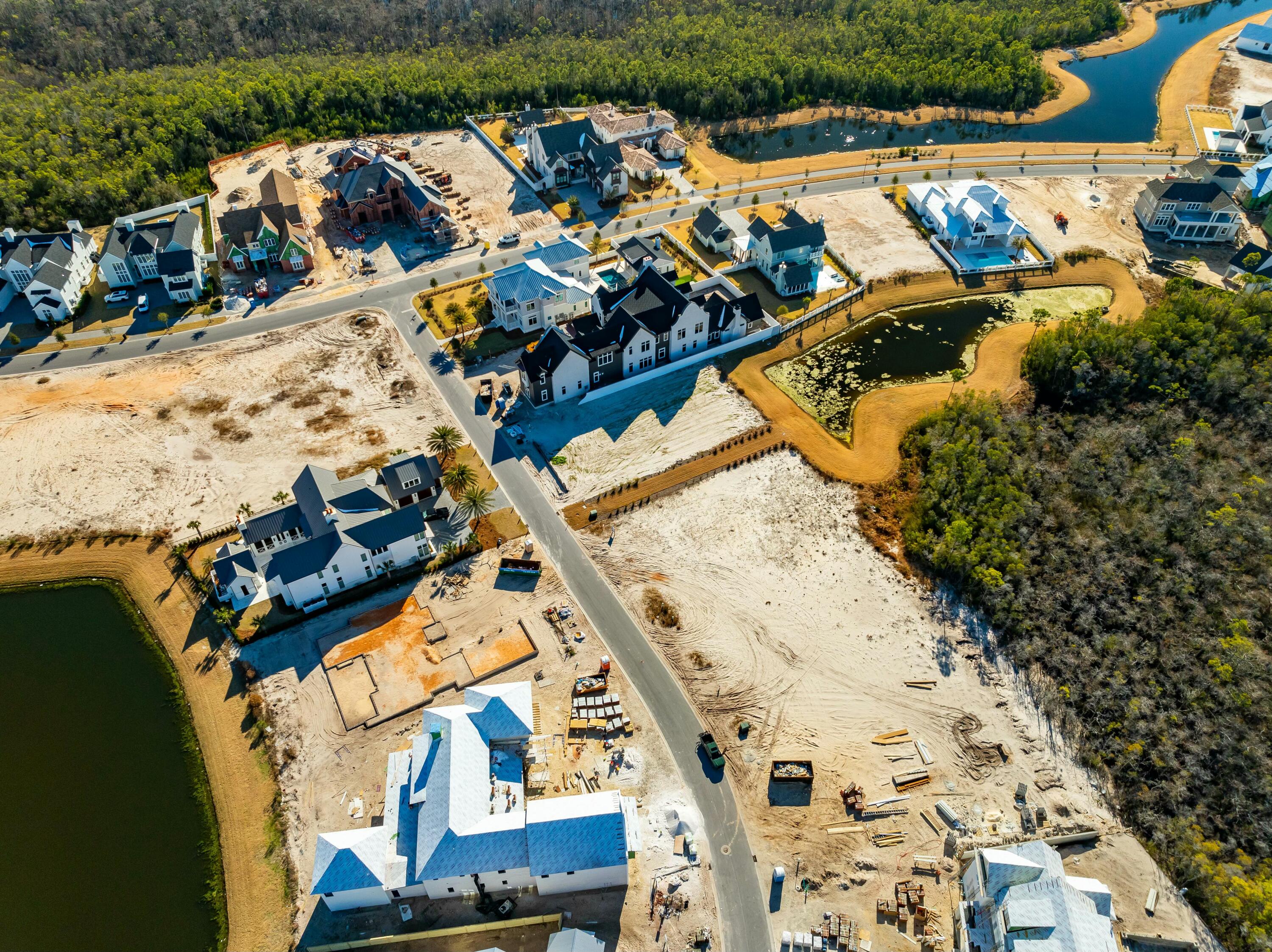 Lot 217 Quail Hollow Inlet Beach, FL 32461 - Photo 14 of 26 an aerial view of a house with a lake view