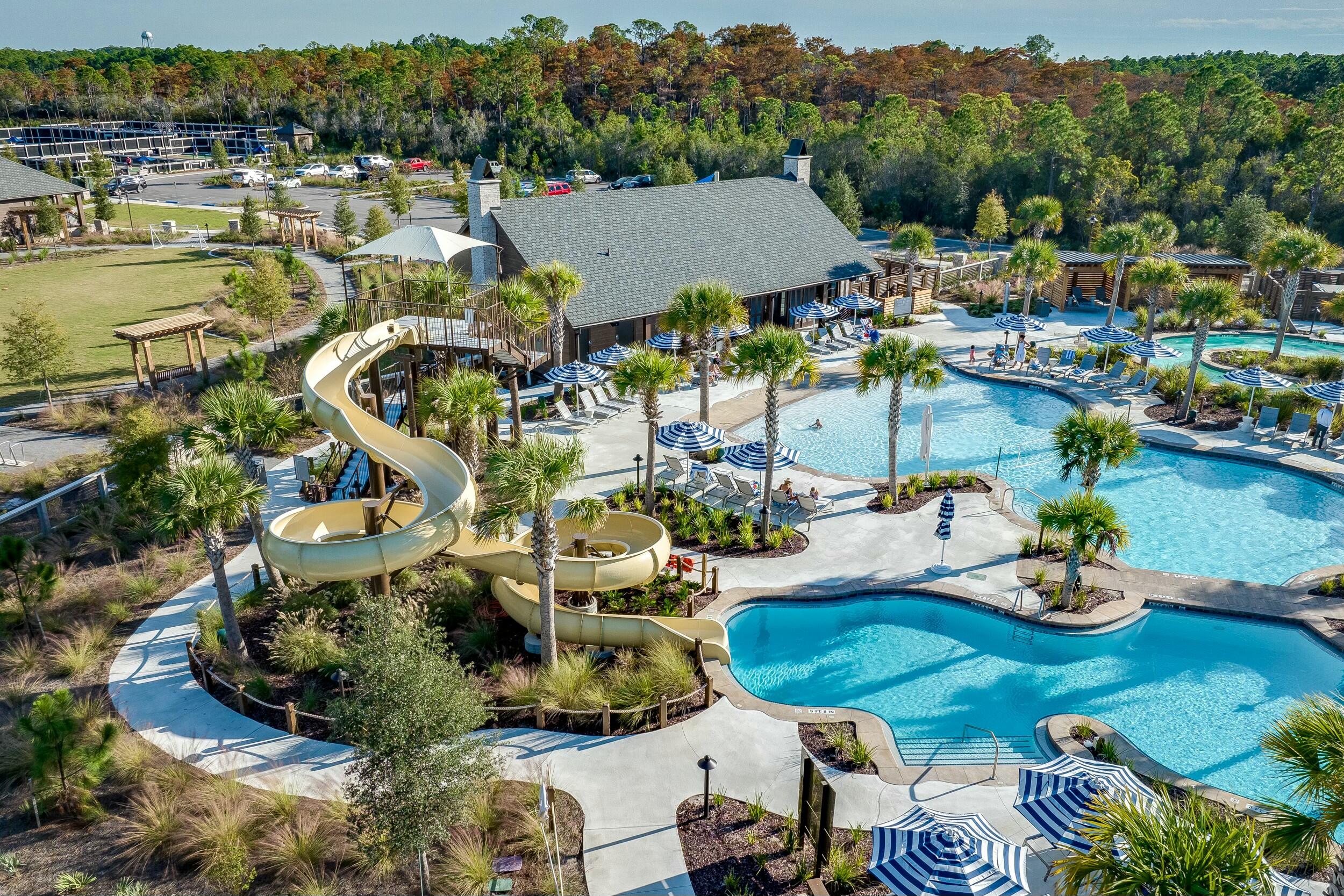 Lot 217 Quail Hollow Inlet Beach, FL 32461 - Photo 25 of 26 an aerial view of a house with garden space and lake view