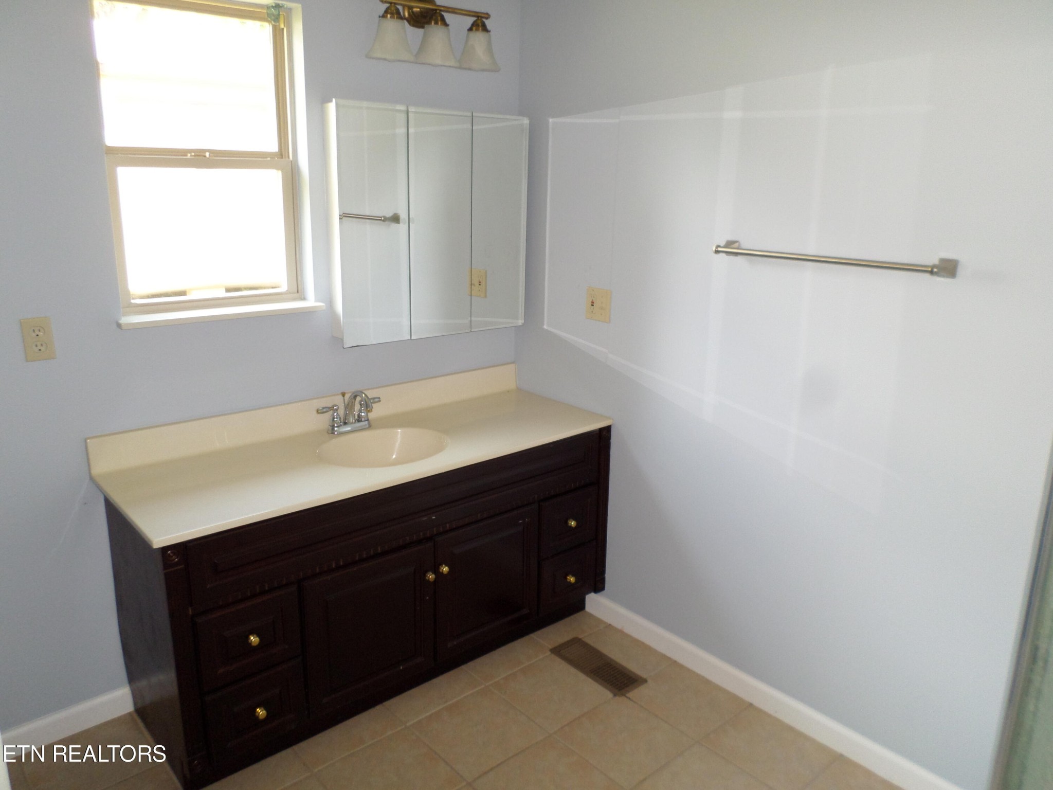 236 Woods Road Oliver Springs, TN 37840 - Photo 11 of 23 a bathroom with a sink vanity and a mirror