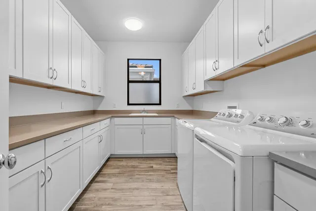 a view of balcony with furniture