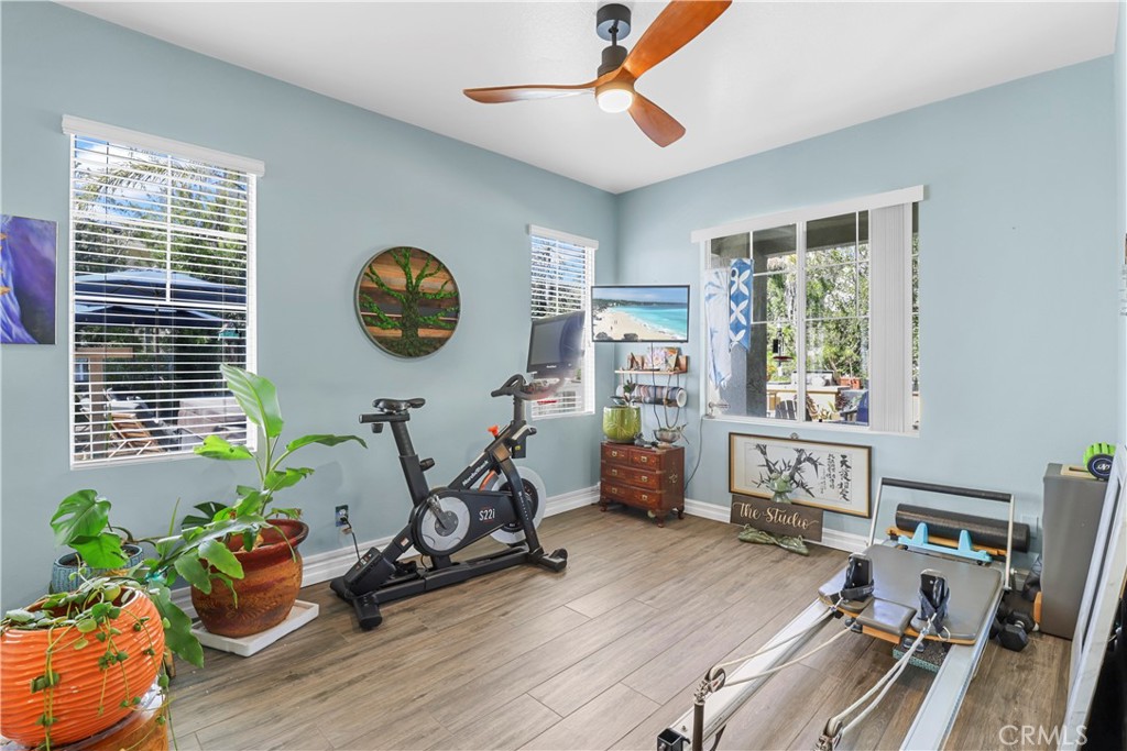12786 North Rim Way Rancho Cucamonga, CA 91739 - Photo 19 of 50 a view of a workspace with furniture and a window