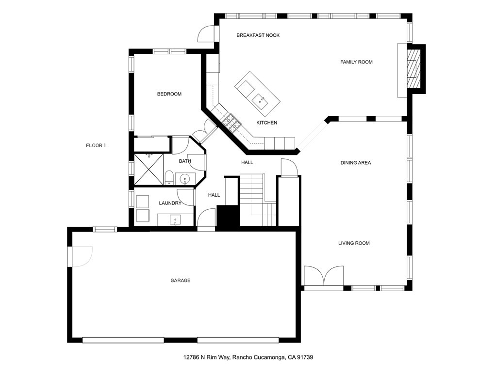 12786 North Rim Way Rancho Cucamonga, CA 91739 - Photo 49 of 50 Downstairs Floorplan