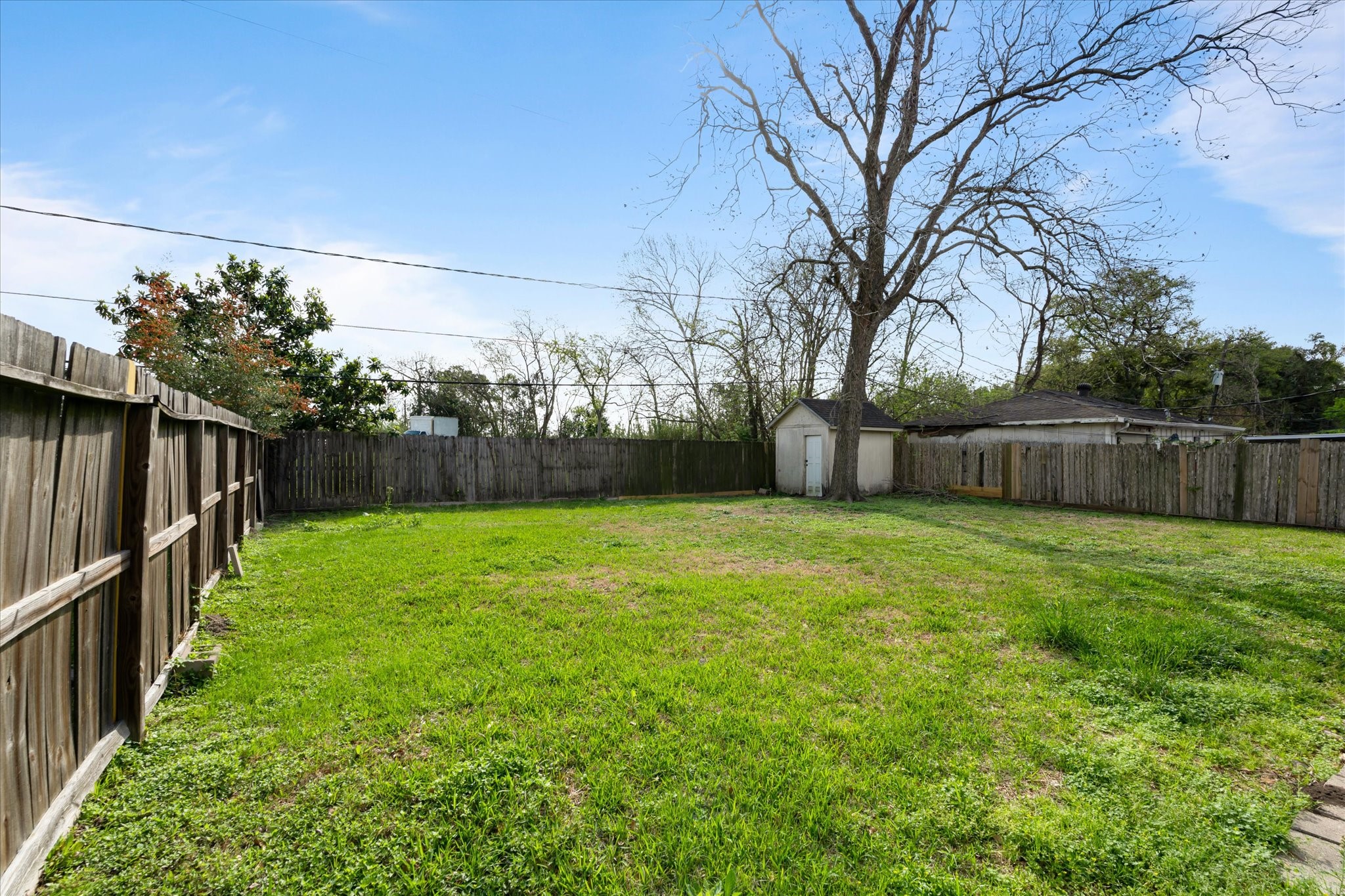 2423 Metz Street Houston, TX 77034 - Photo 19 of 22 a view of a backyard with green space