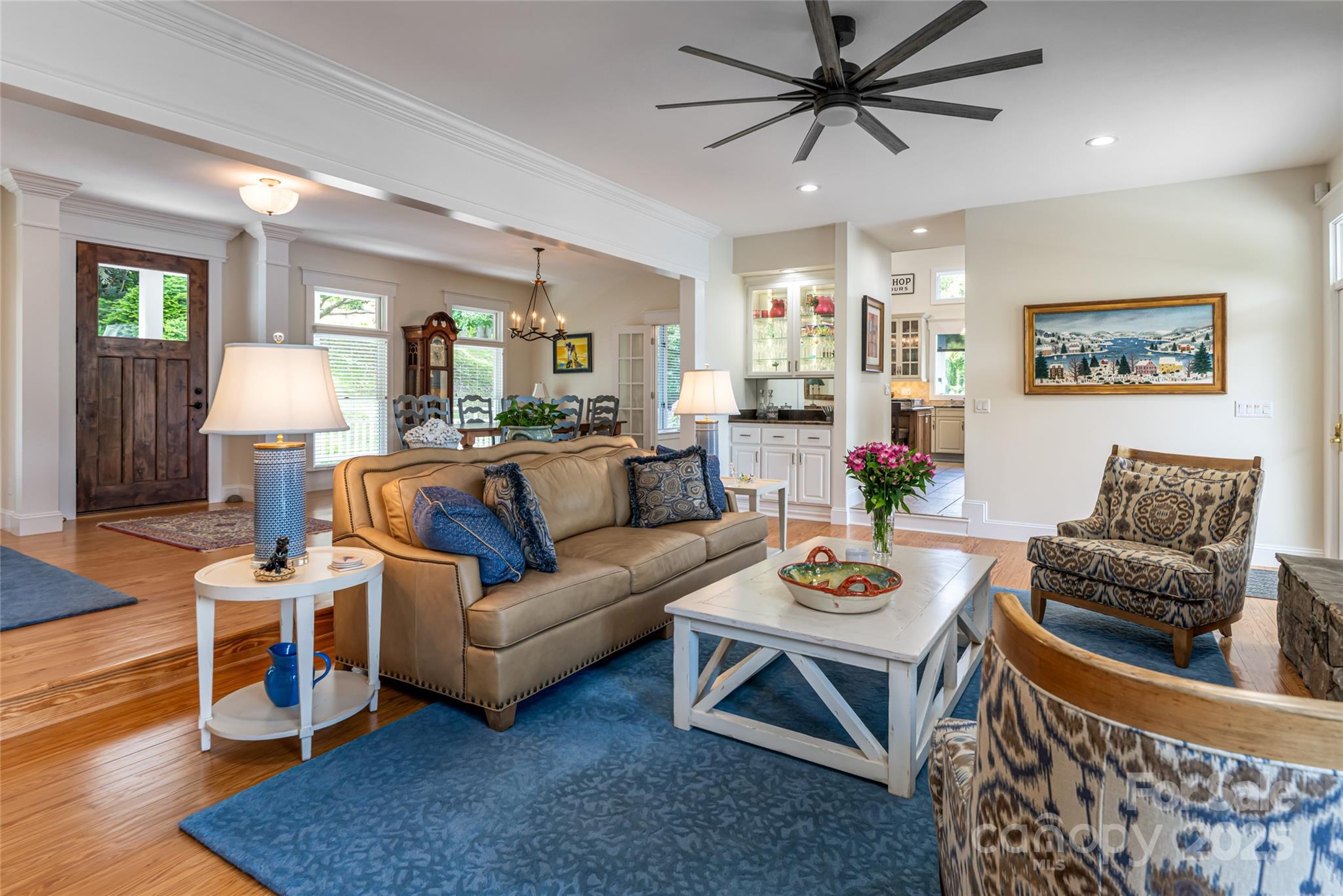 208 Parrish Farm Road Waynesville, NC 28786 - Photo 7 of 48 a living room with furniture and a wooden floor