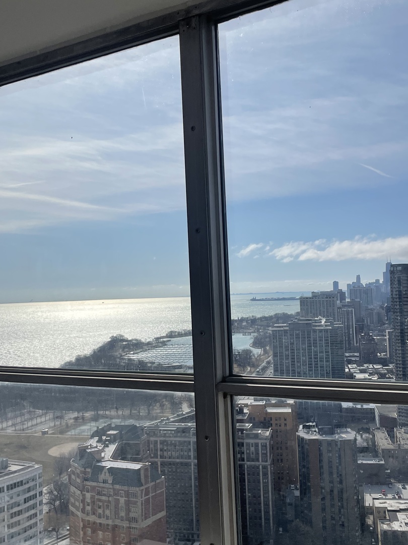 655 West Irving Park Road, Unit 4417 Chicago, IL 60613 - Photo 15 of 24 a view of a lake from a window