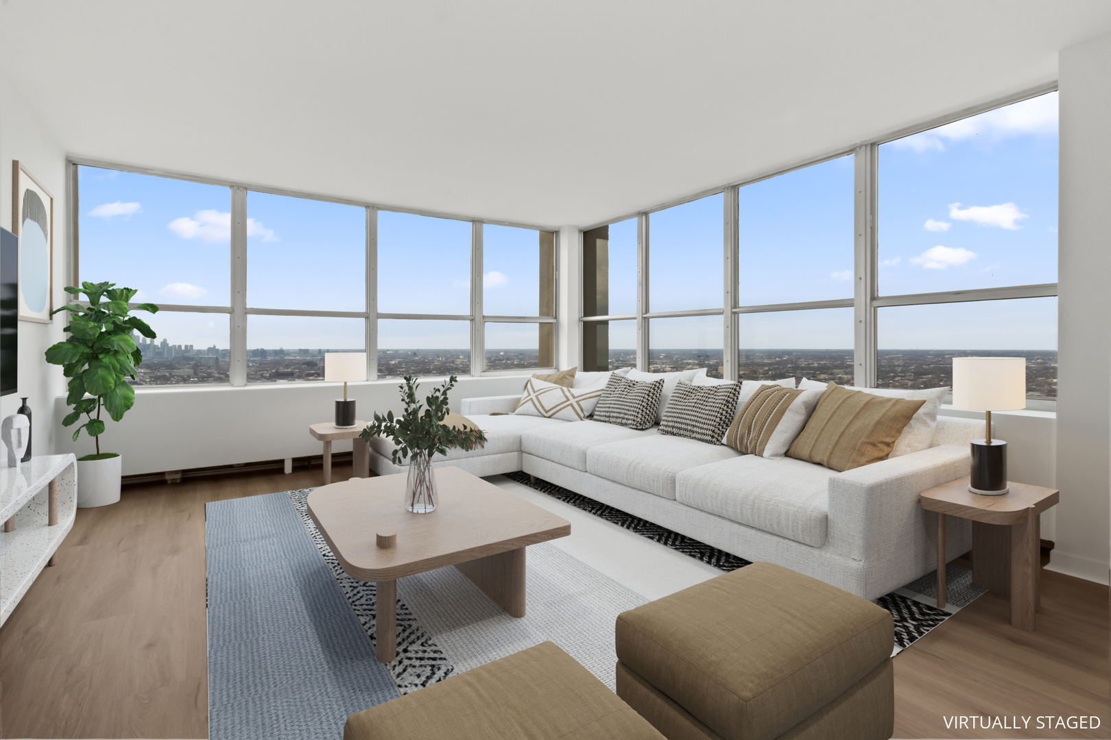 655 West Irving Park Road, Unit 4417 Chicago, IL 60613 - Photo 4 of 24 a living room with furniture and a large window