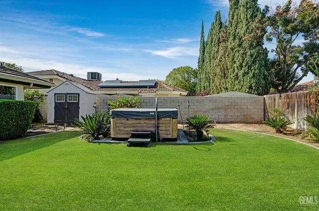 a house view with a garden space