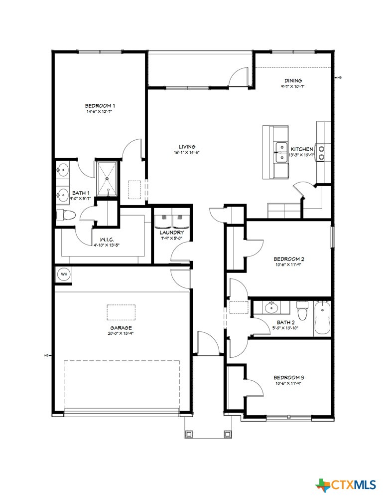 1212 Peppermint Drive Temple, TX 76501 - Photo 16 of 16 Floor Plan