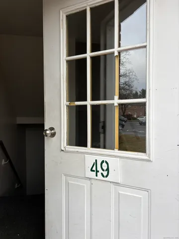 a close view of door
