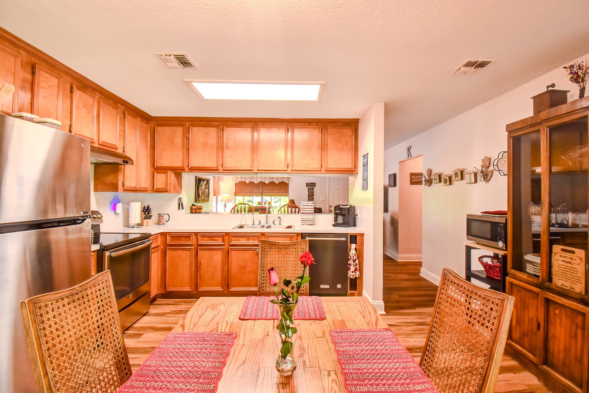 3504 FM 522 Road Brazoria, TX 77422 - Photo 9 of 40 a large kitchen with stainless steel appliances granite countertop a stove a sink and a refrigerator