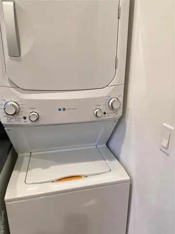 a close up view of washer and dryer