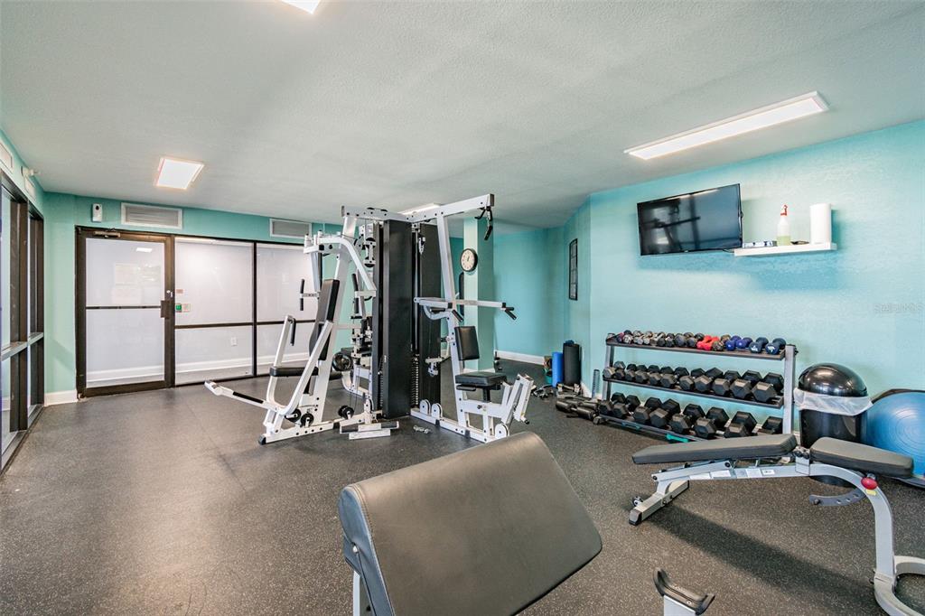 5915 Sea Ranch Drive, Unit 703 Hudson, FL 34667 - Photo 38 of 54 a view of a room with gym equipment
