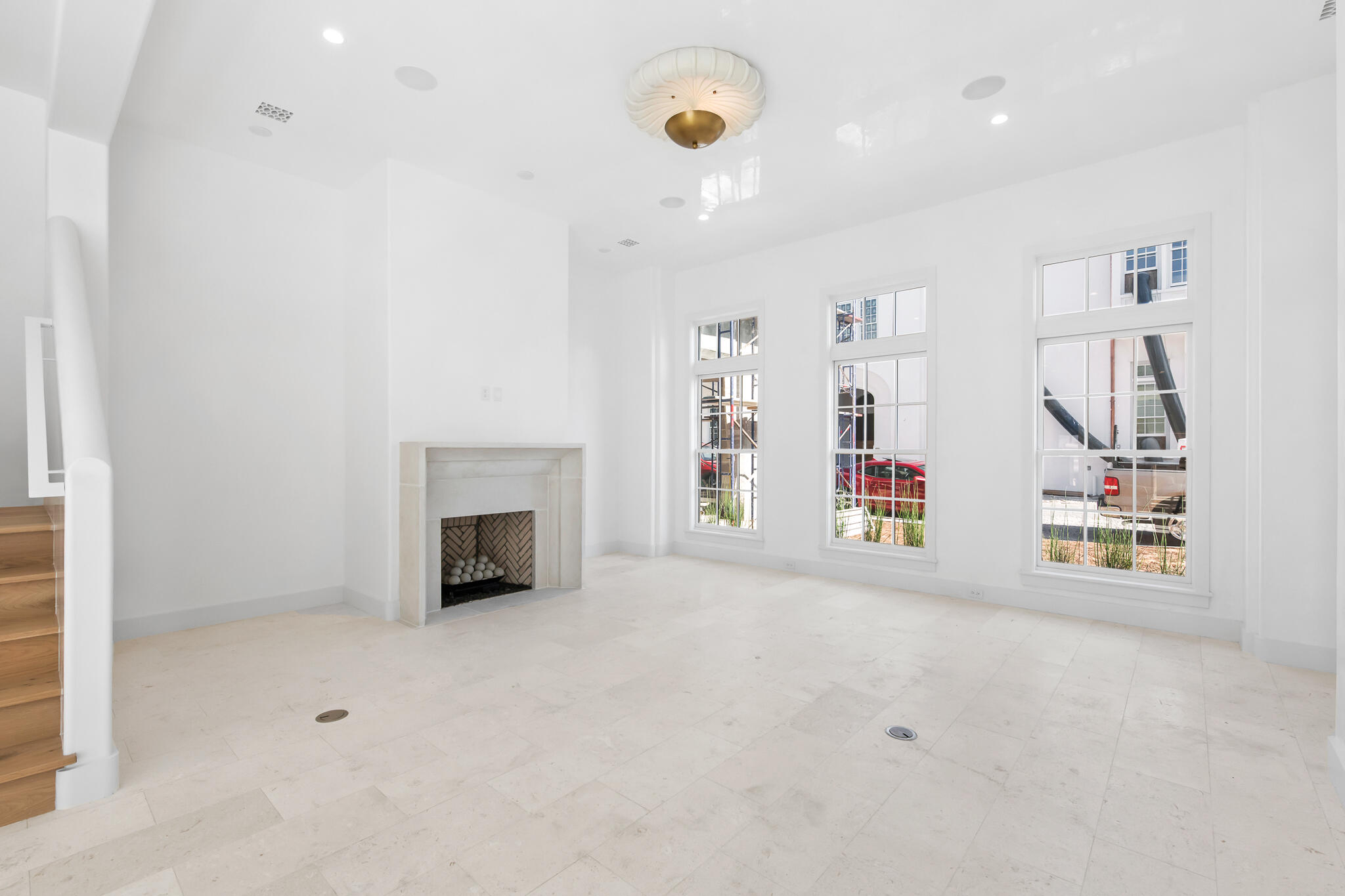 26 Sea Garden St Inlet Beach Inlet Beach, FL 32461 - Photo 14 of 51 a view of a livingroom with an empty space and a fireplace