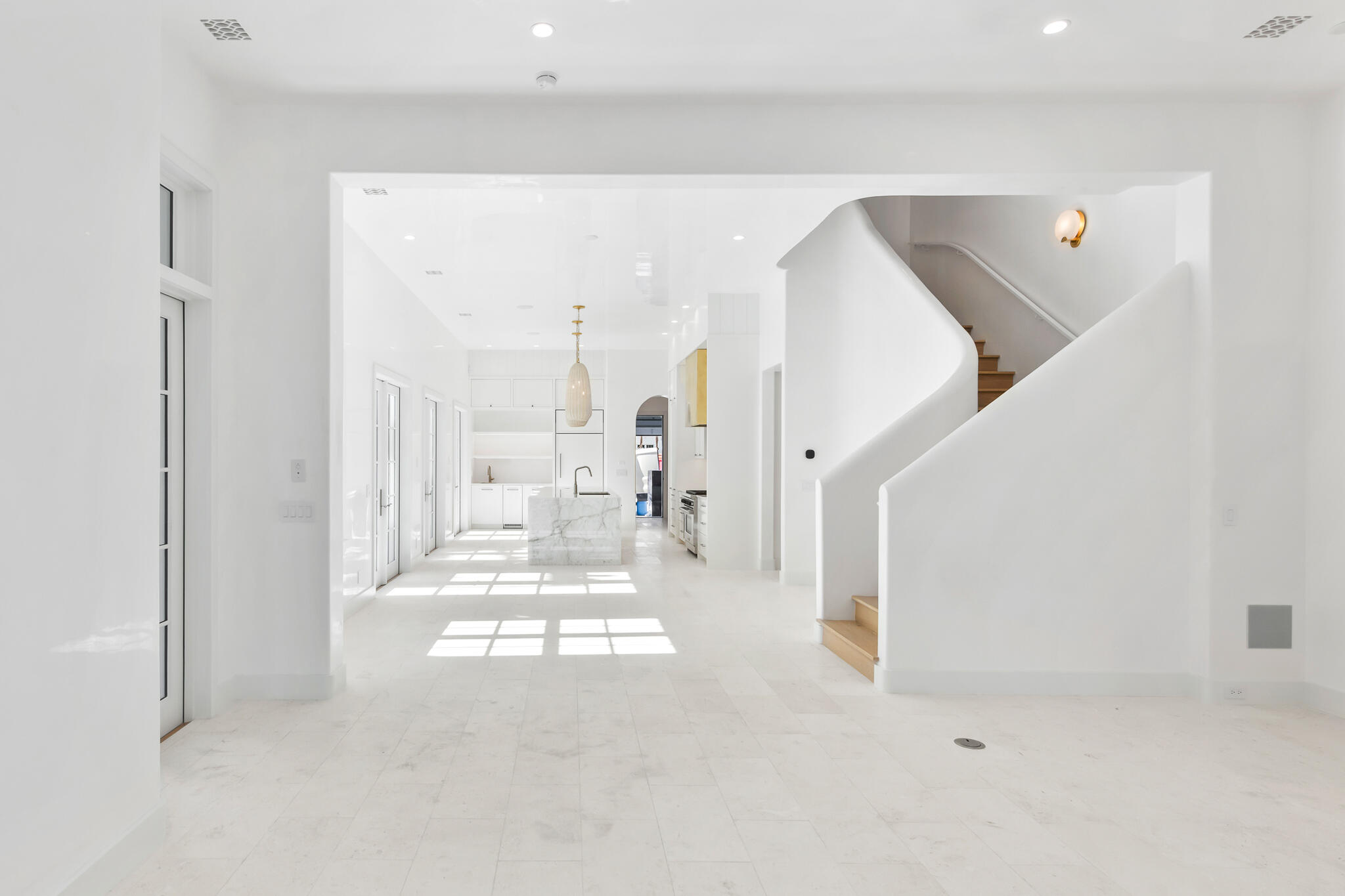 26 Sea Garden St Inlet Beach Inlet Beach, FL 32461 - Photo 18 of 51 a view of a hallway with a white walls and stairs