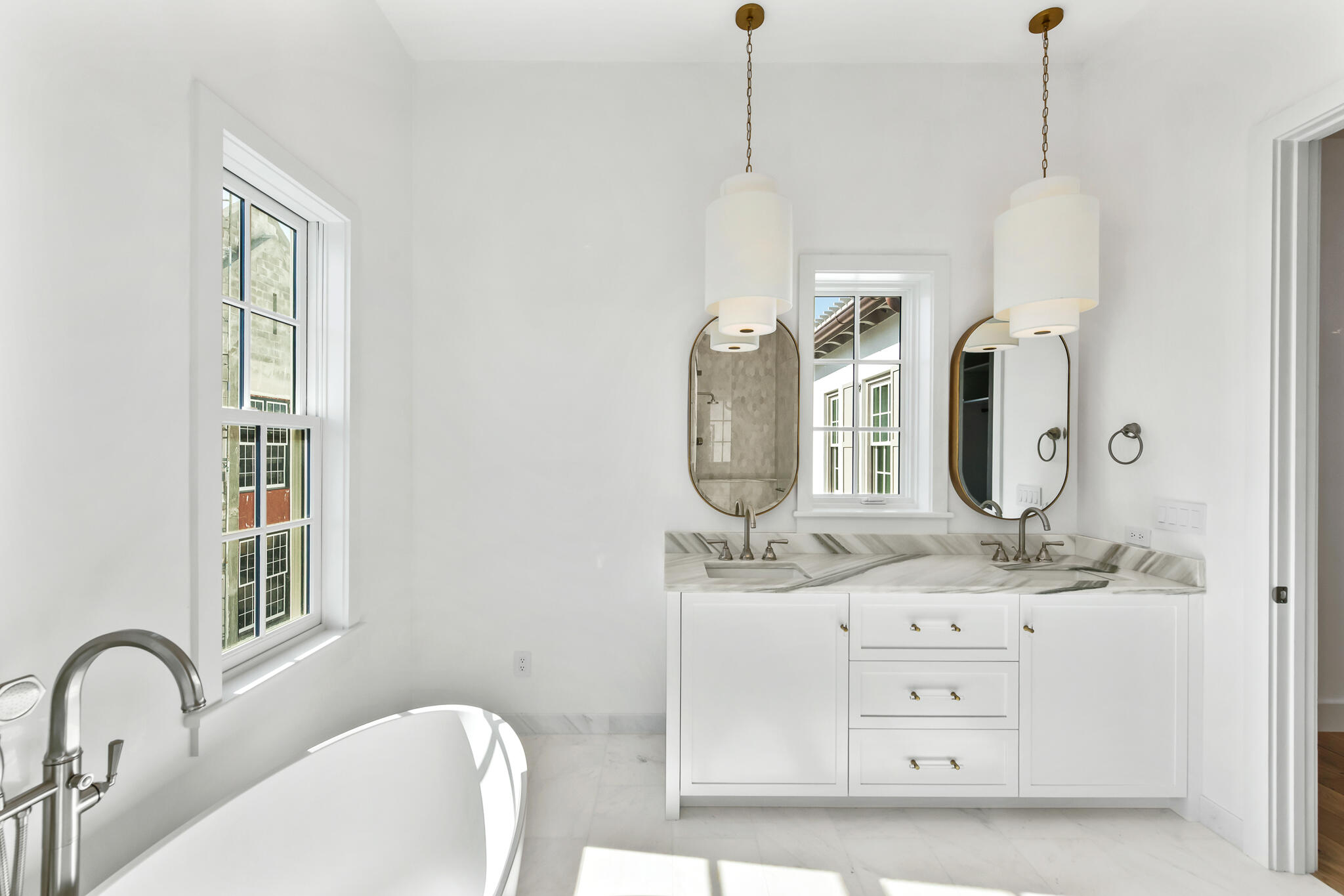 26 Sea Garden St Inlet Beach Inlet Beach, FL 32461 - Photo 26 of 51 a bathroom with a sink and a mirror