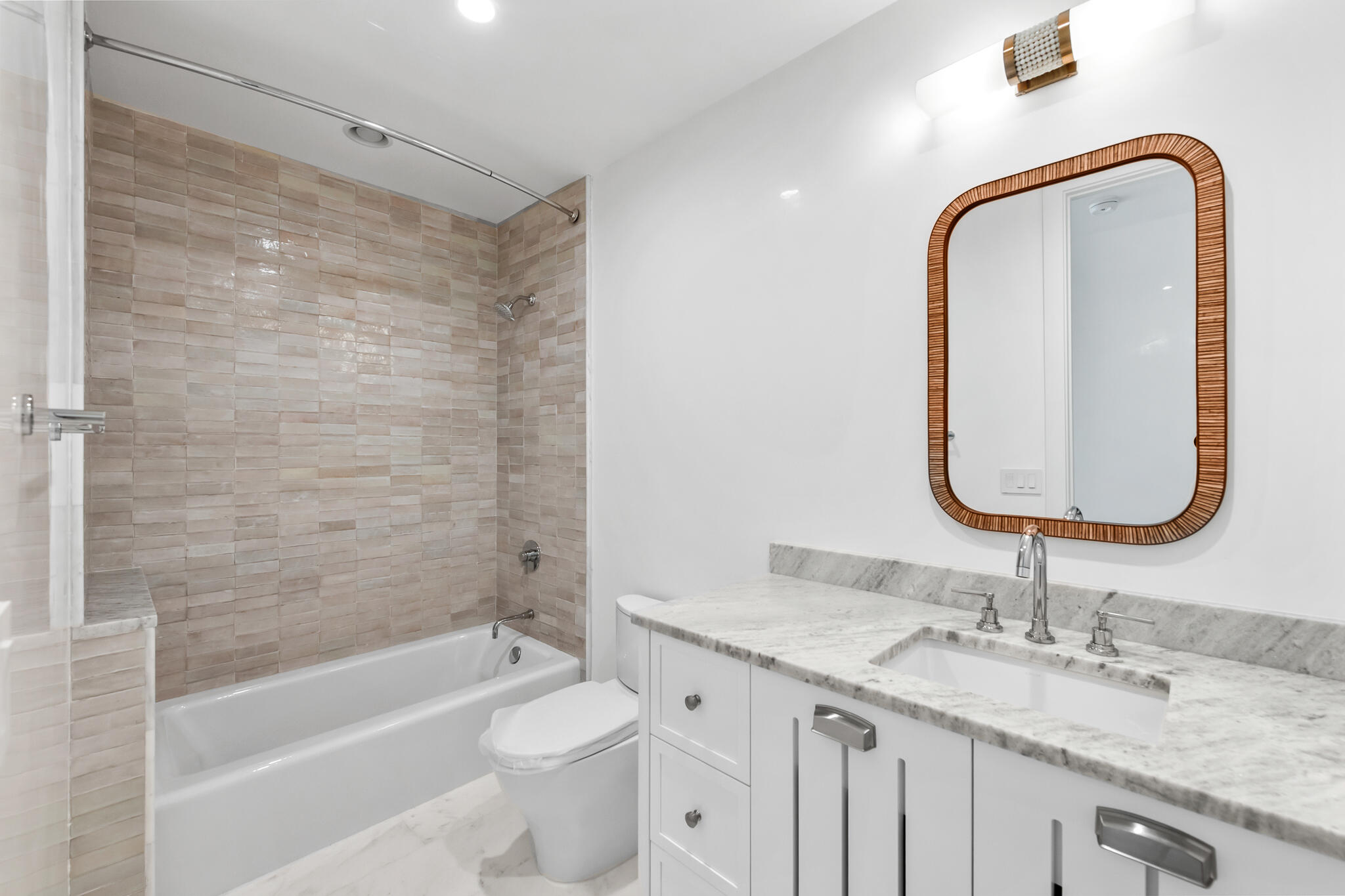 26 Sea Garden St Inlet Beach Inlet Beach, FL 32461 - Photo 36 of 51 a bathroom with a granite countertop sink toilet and shower