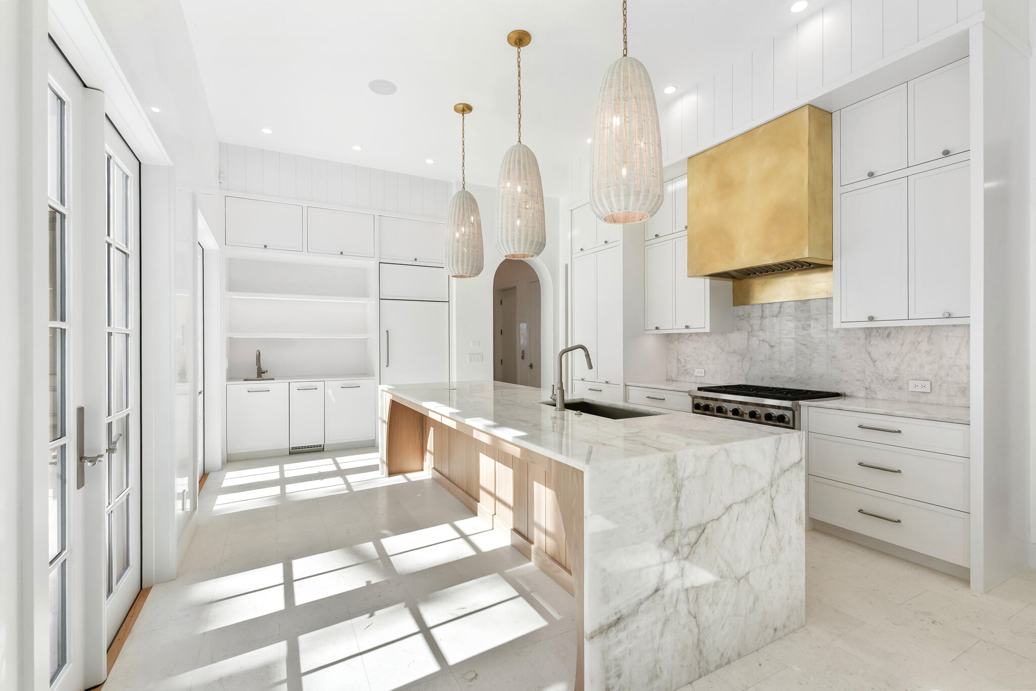 26 Sea Garden St Inlet Beach Inlet Beach, FL 32461 - Photo 8 of 51 a kitchen with stainless steel appliances granite countertop a stove a sink and a refrigerator