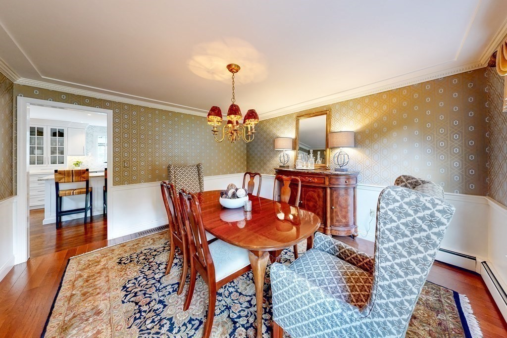 1 Chestnut Lane Medfield, MA 02052 - Photo 12 of 39 a view of a dining room with furniture and wooden floor