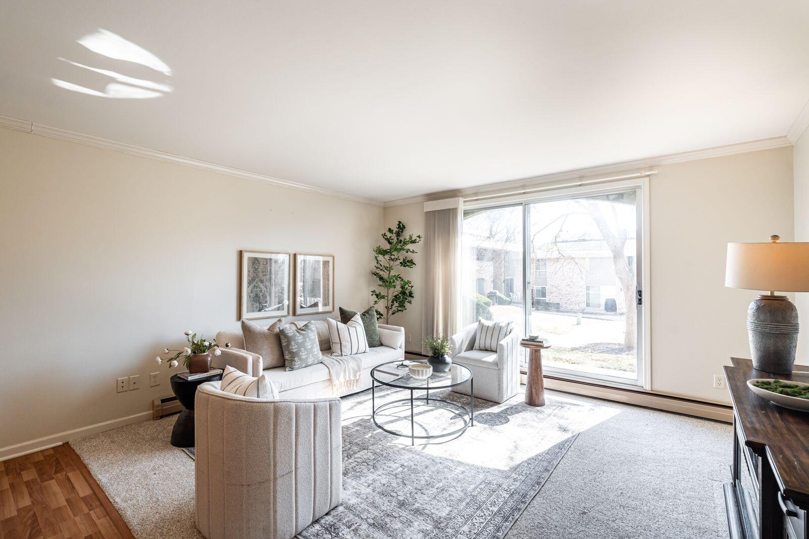 11936 West Mill Road, Unit 9 Milwaukee, WI 53225 - Photo 10 of 36 Sunny & Spacious Living Room