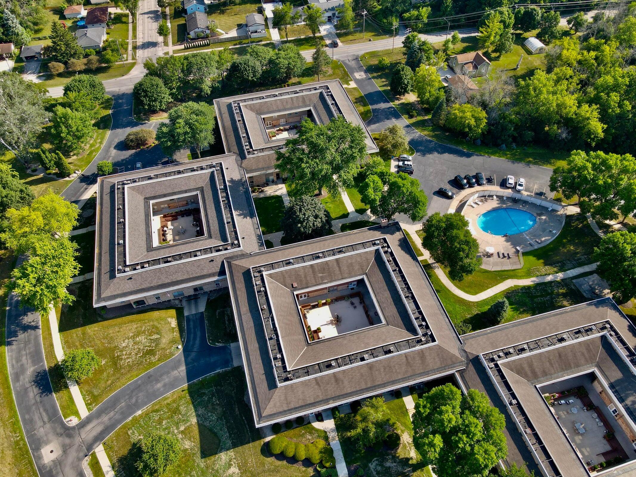 11936 West Mill Road, Unit 9 Milwaukee, WI 53225 - Photo 28 of 36 Aerial of Mill Valley Condos