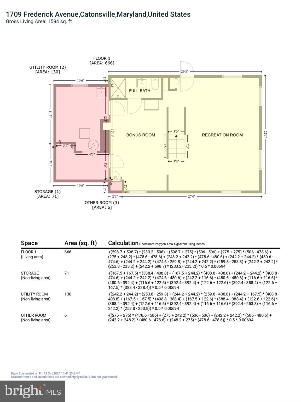 1709 Frederick Road Catonsville, MD 21228 - Photo 45 of 50 Lower Level GLA