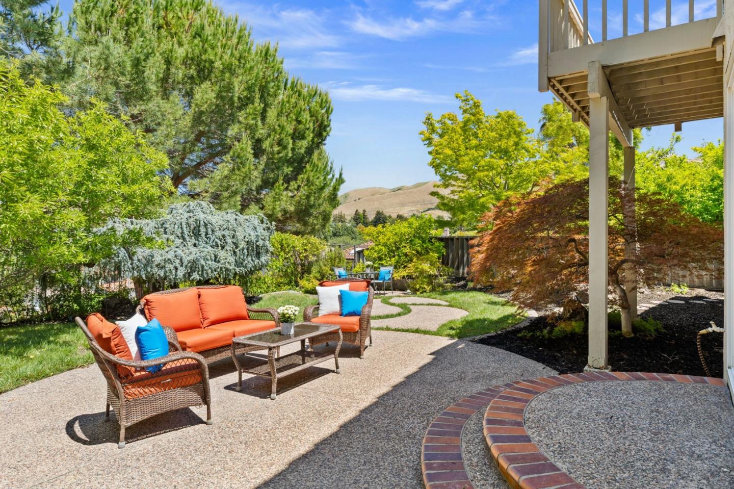 43643 Skye Road Fremont, CA 94539 - Photo 15 of 16 a backyard of a house with outdoor seating