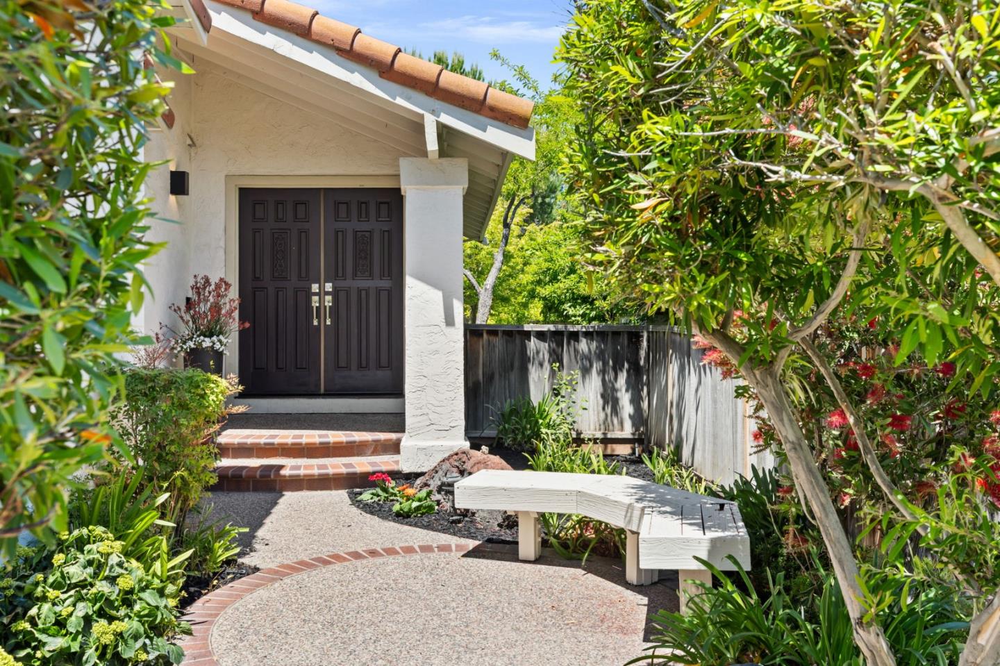 43643 Skye Road Fremont, CA 94539 - Photo 3 of 16 front view of house with a yard and potted plants
