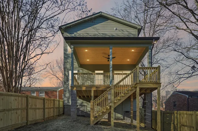 a view of outdoor space deck and tree