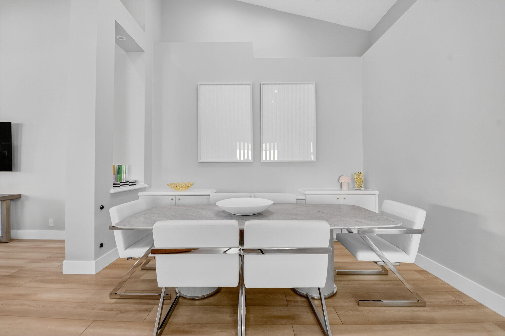8385 Horseshoe Bay Road Boynton Beach, FL 33472 - Photo 3 of 49 a view of a dining room with furniture and wooden floor