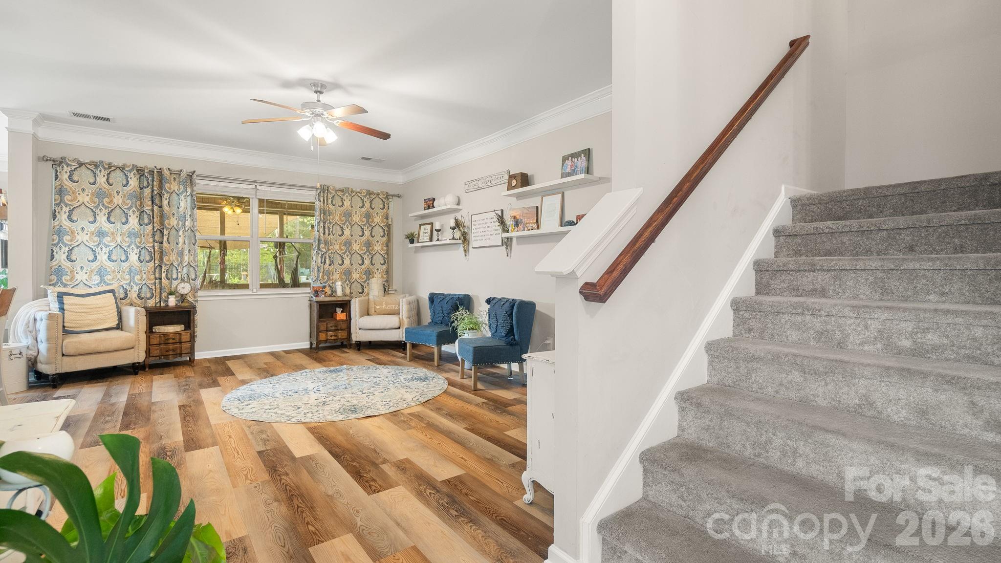 4708 Summerside Drive Clover, SC 29710 - Photo 11 of 48 a living room with furniture and stairs