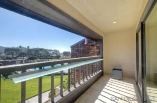 a view of city from a balcony