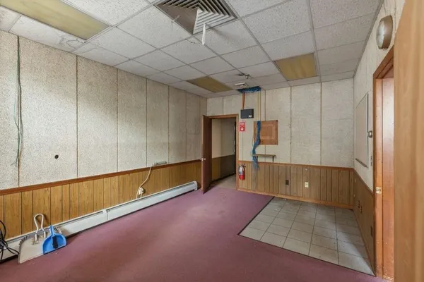 a view of room with stairs