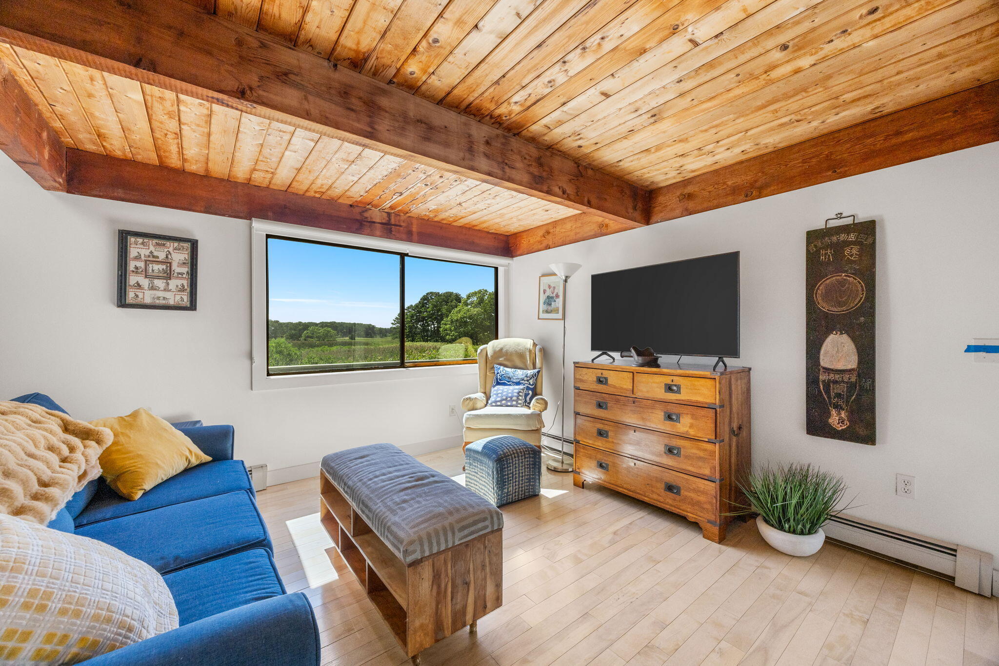 20 Lil's Way Wellfleet, MA 02631 - Photo 23 of 43 a living room with furniture and a flat screen tv