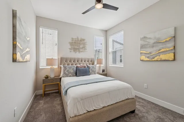 a view of a hallway with stairs