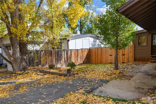 a backyard of a house