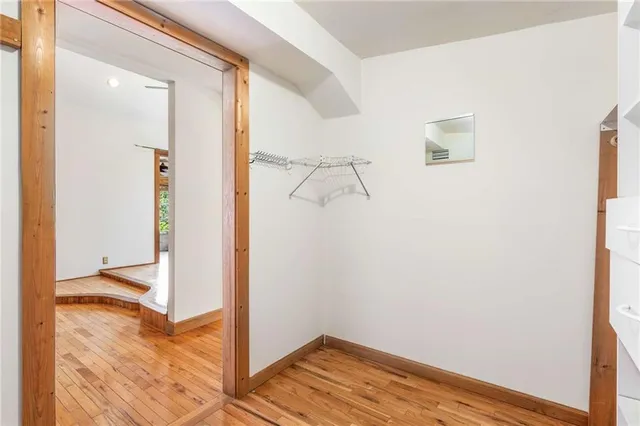 a view of room with window and a table