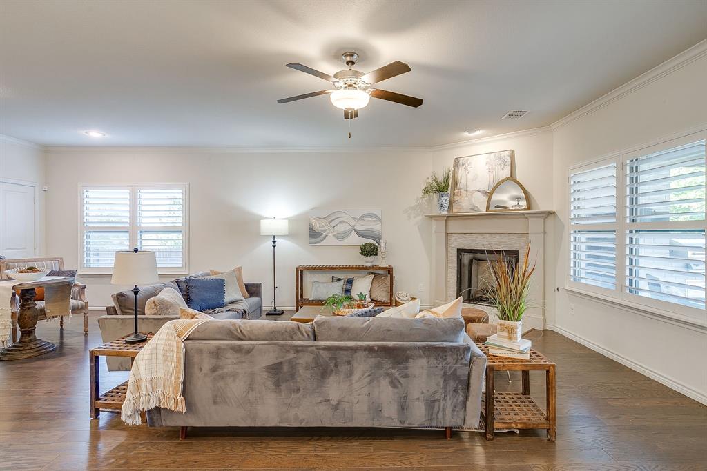 100 Grey Stone Street Aledo, TX 76008 - Photo 11 of 40 a living room with furniture and a fireplace