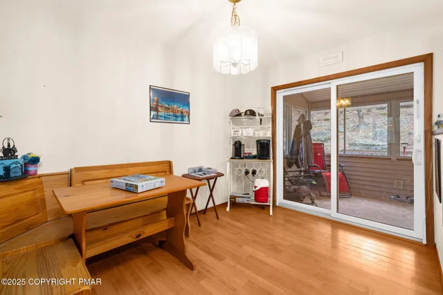 a room with furniture and a chandelier