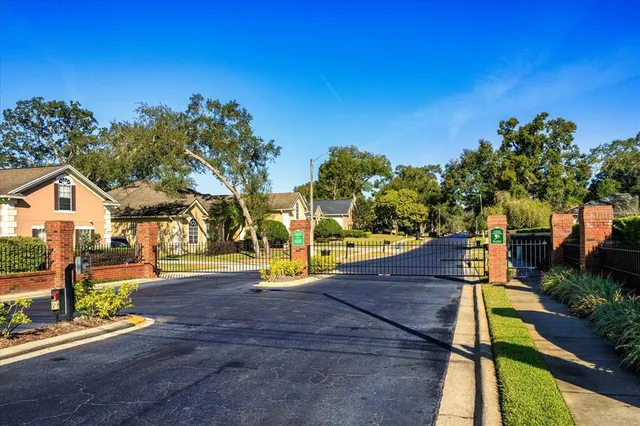 a view of yard along with trees