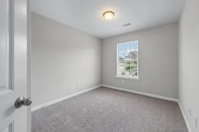 an empty room with a window