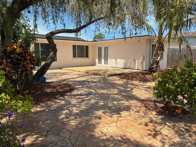 a backyard of a house