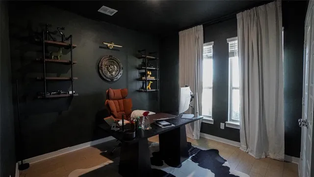 a room with musical instruments