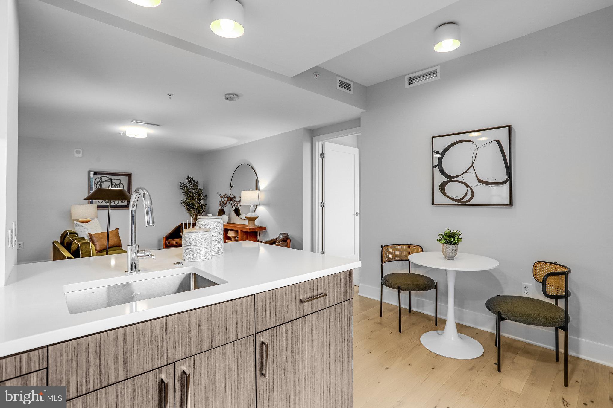 1211 Van Street Southeast, Unit 501 Washington, DC 20003 - Photo 5 of 37 a kitchen with a sink cabinets and appliances