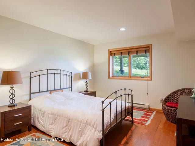 a balcony with street view