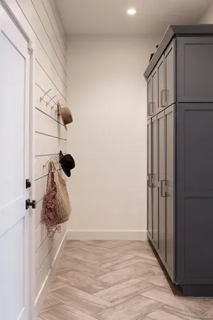 a bathroom with a bathtub and shower