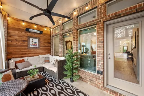 a view of a backyard with a garden