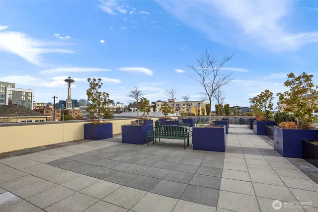 a view of a outdoor space with seating area