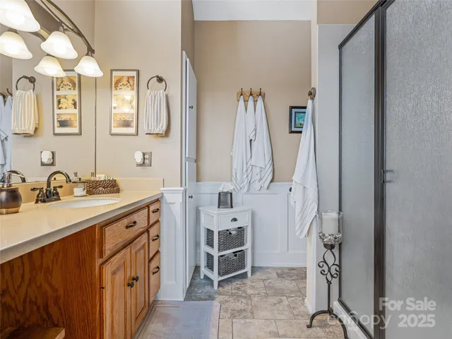 a work room with furniture and a window