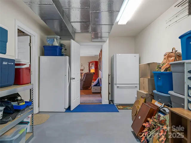 a view of storage and utility room